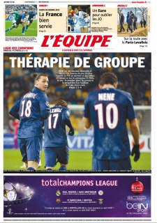 L'Equipe du 04 Décembre 2012