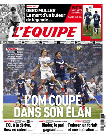 L’equipe du 16 Aout 2021