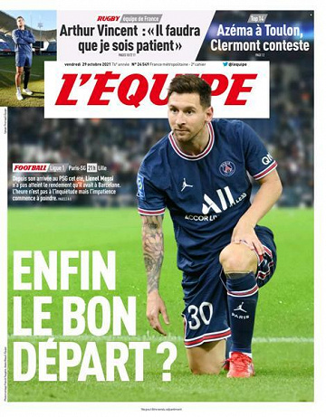 L’equipe du 29 Octobre 2021