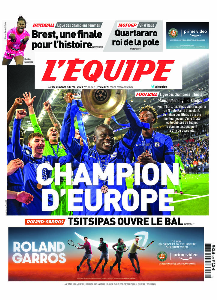 L’equipe du 30 Mai 2021