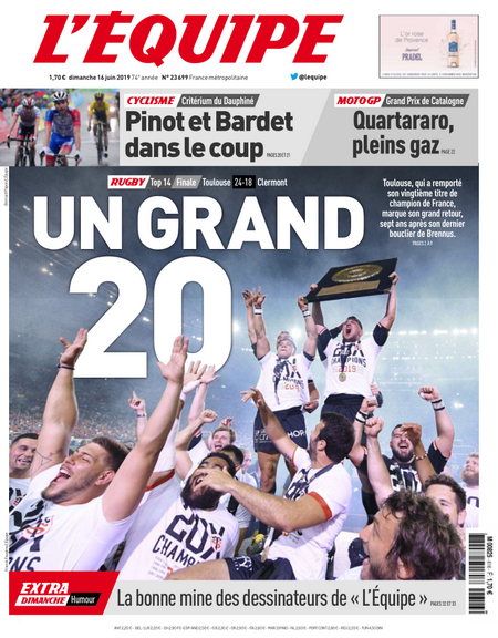 L’equipe du Dimanche 16 Juin 2019