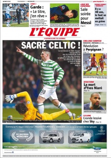 L' Equipe du Jeudi 06 Décembre 2012