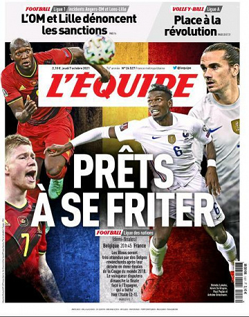 L’equipe du Jeudi 7 Octobre 2021