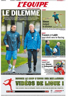 L'equipe Edition du 10 Octobre 2012